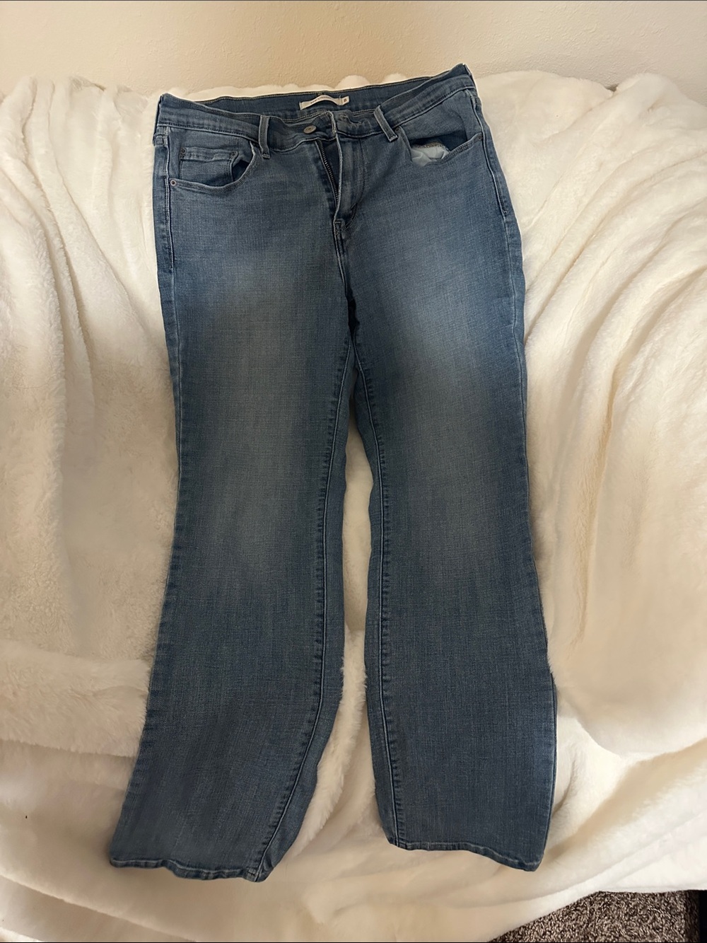 Women’s Blue Levi’s 505 Jeans - Classic Straight Leg size 8